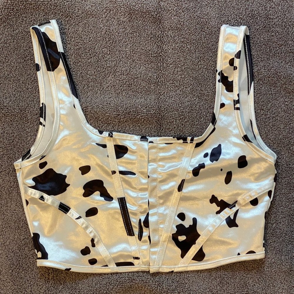 Cow Print Corset Top